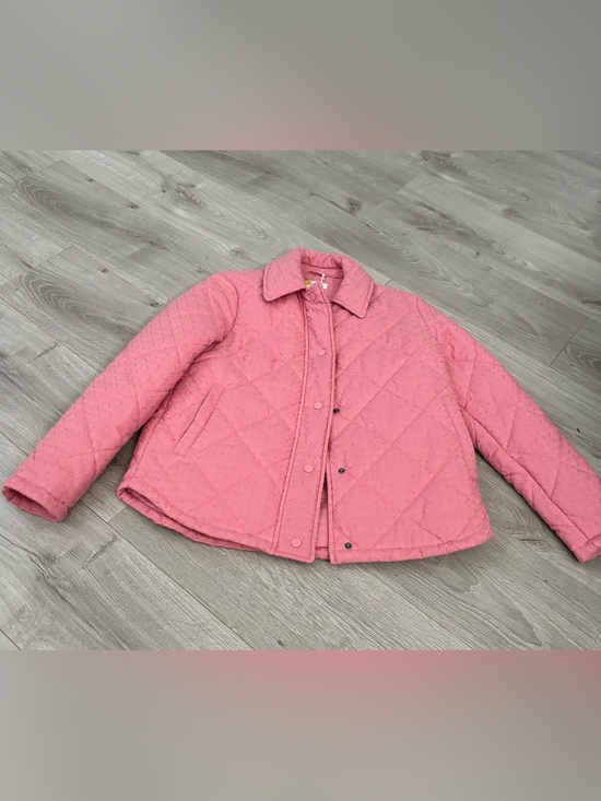 Boden Jackets & Blazers - Boden Pink Quilted Snap-Front Puffer Jacket